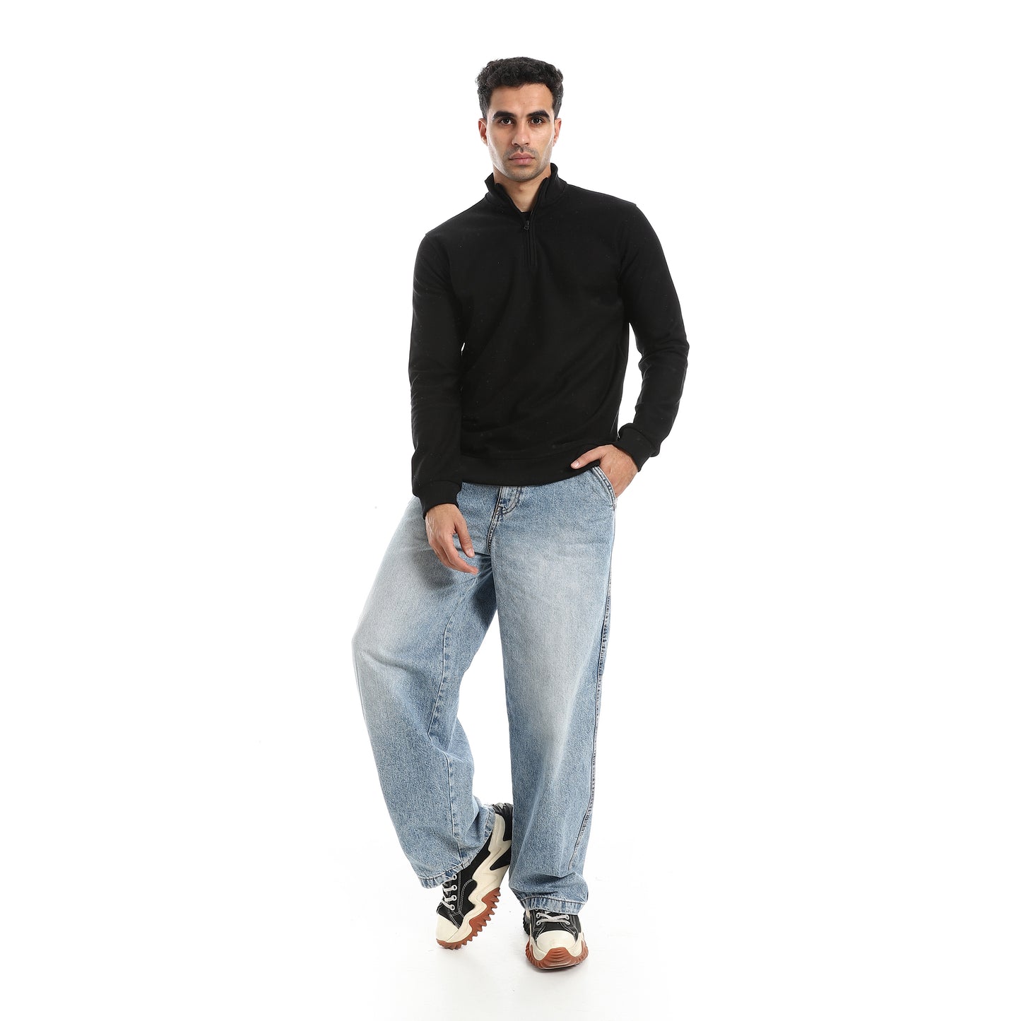 Half Zipper Closure T Shirt