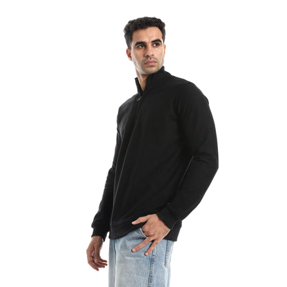 Half Zipper Closure T Shirt