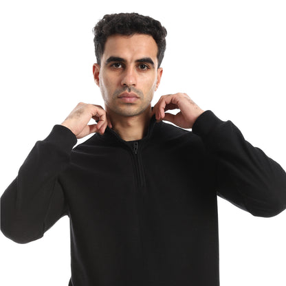 Half Zipper Closure T Shirt