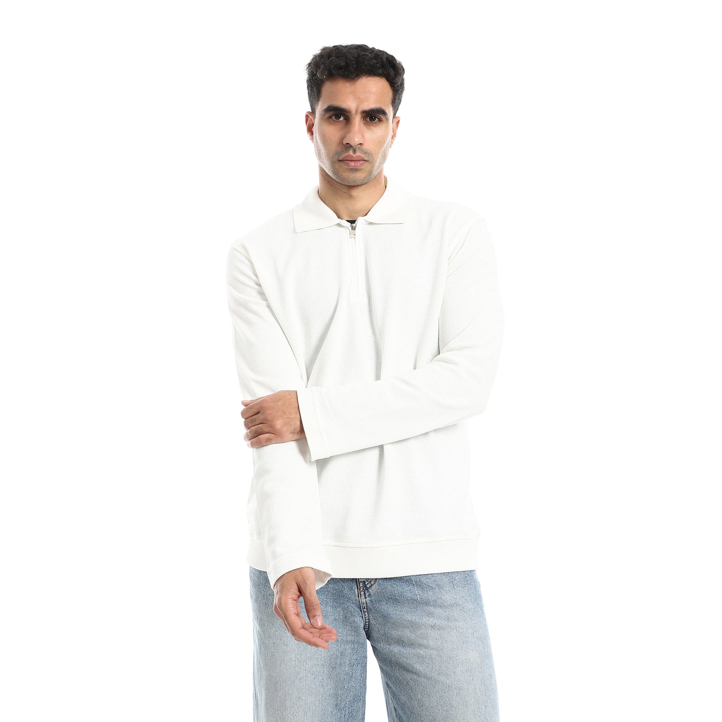 Half Closure Neck Hoodie
