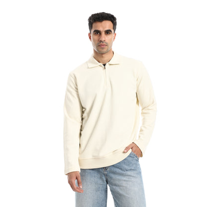 Half Closure Neck Hoodie