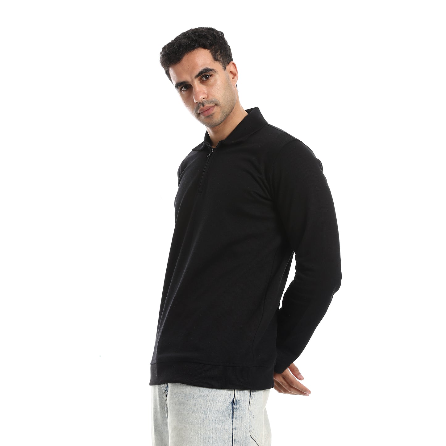 Half Closure Neck Hoodie