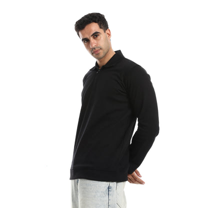 Half Closure Neck Hoodie
