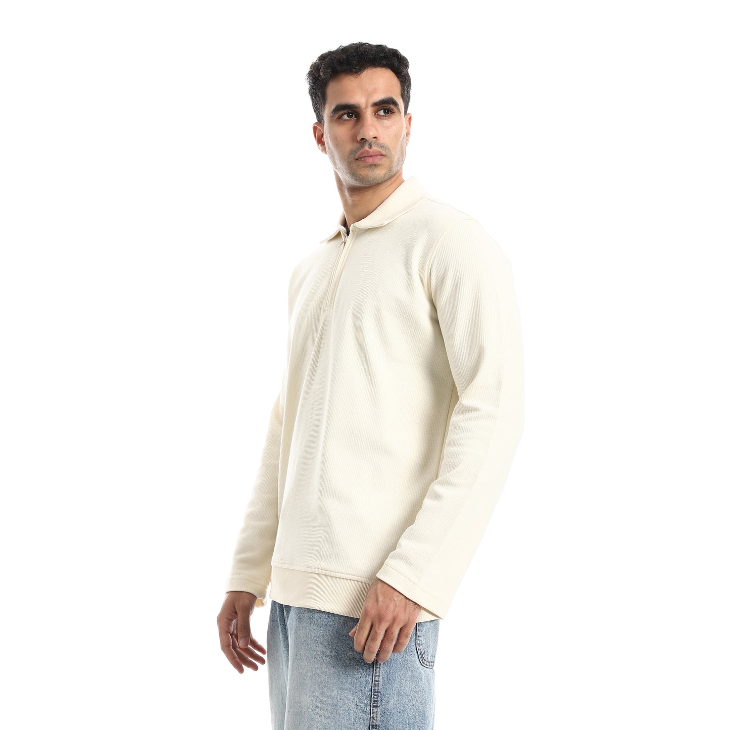 Half Closure Neck Hoodie