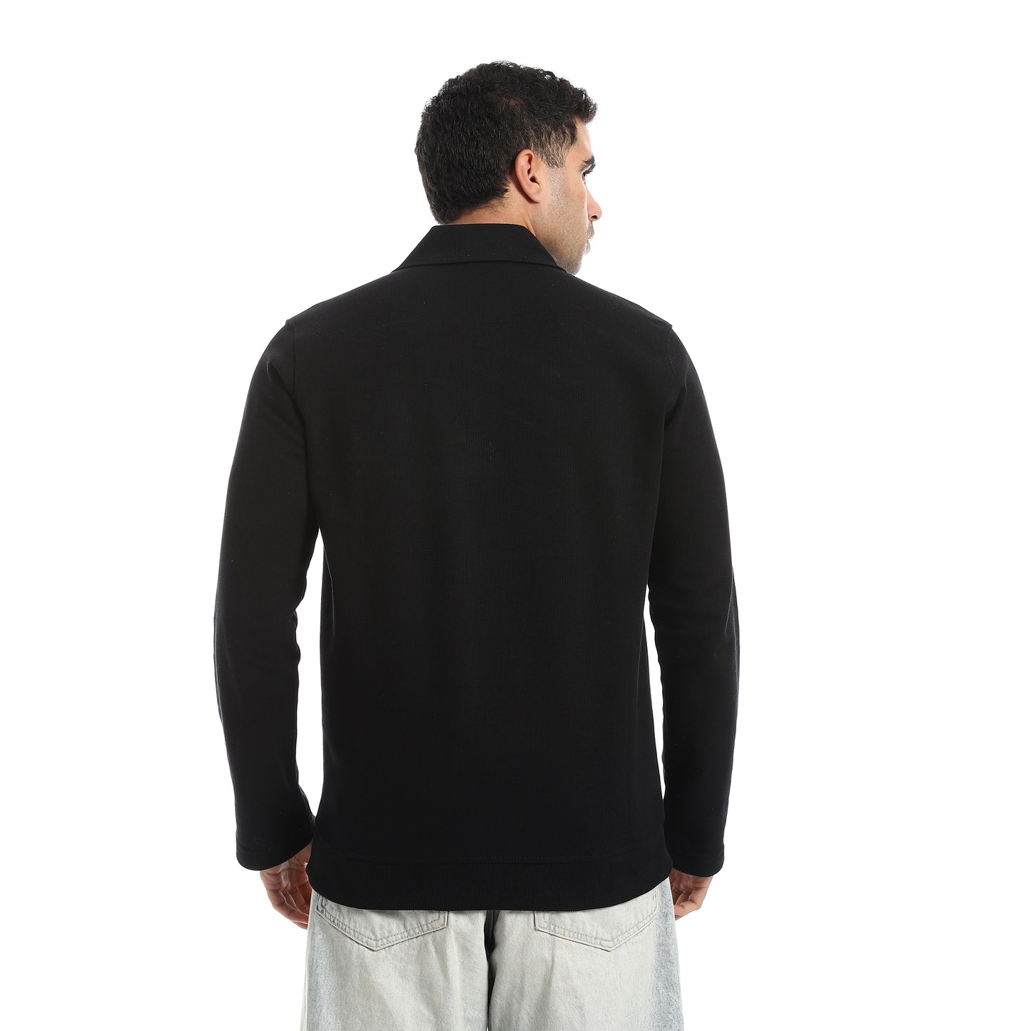 Half Closure Neck Hoodie