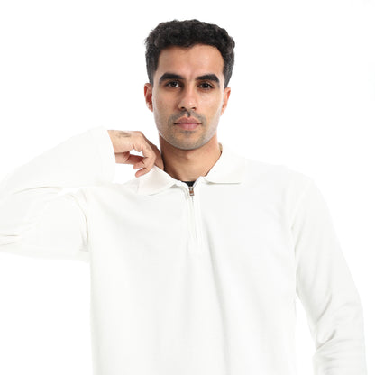 Half Closure Neck Hoodie