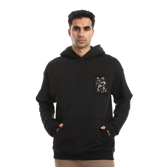 Cotton Sweatshirt With Back Printed