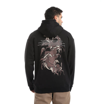 Cotton Sweatshirt With Back Printed