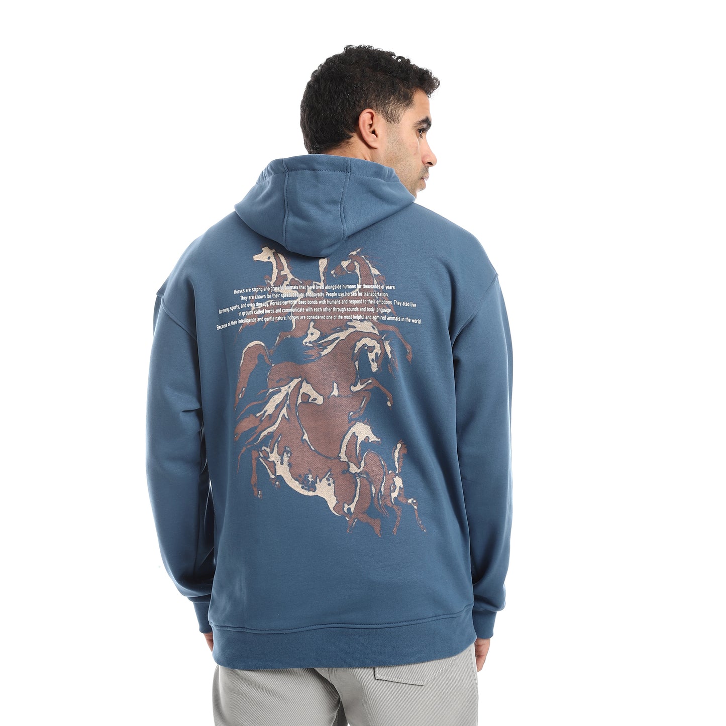 Cotton Sweatshirt With Back Printed