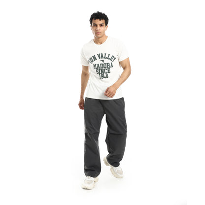 Gabardine Pants With Strap Release Buckle