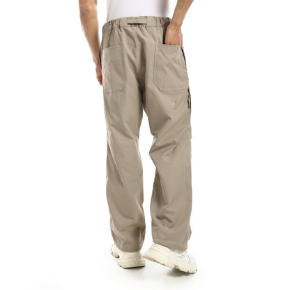Gabardine Pants With Strap Release Buckle