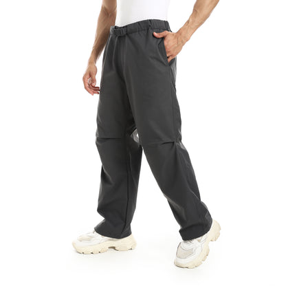 Gabardine Pants With Strap Release Buckle