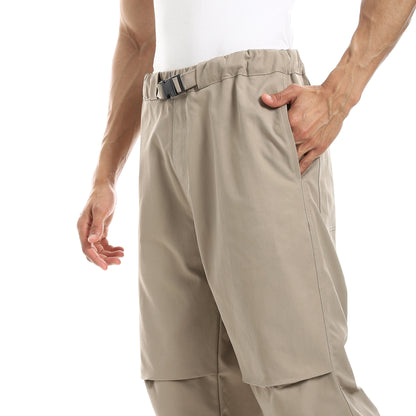 Gabardine Pants With Strap Release Buckle