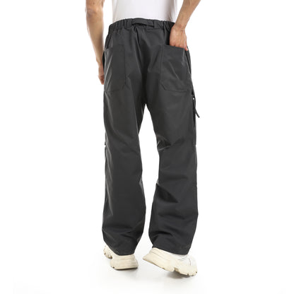 Gabardine Pants With Strap Release Buckle