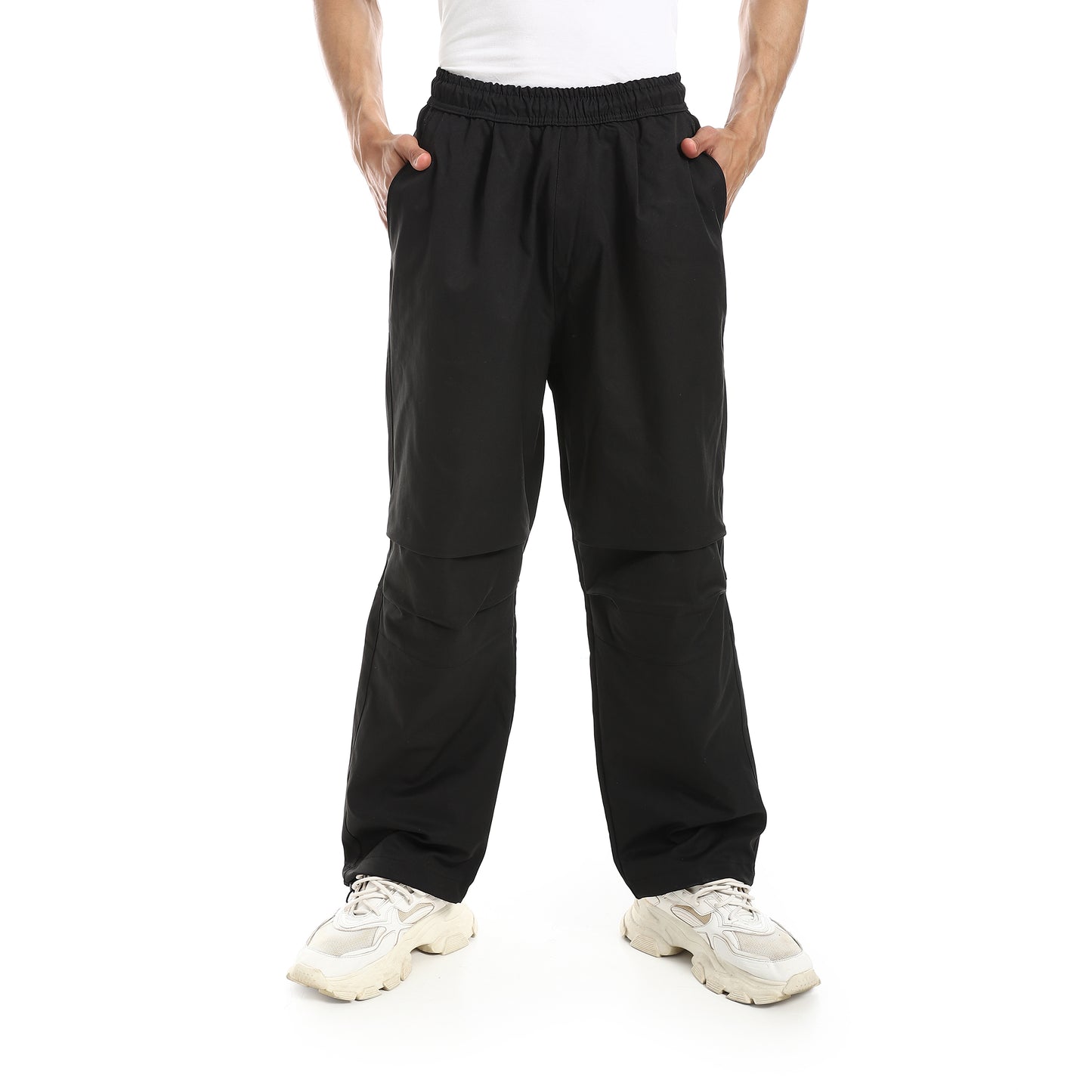 Solid Pattern Gabardine Pants