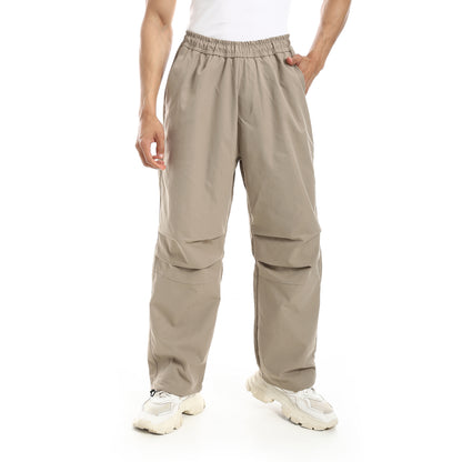 Solid Pattern Gabardine Pants