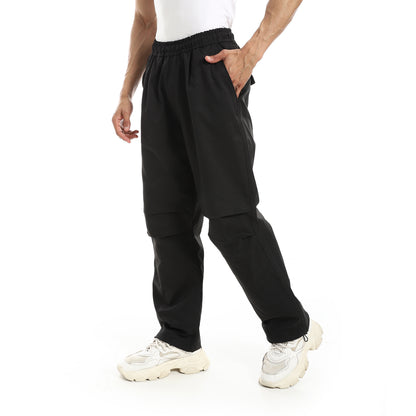 Solid Pattern Gabardine Pants