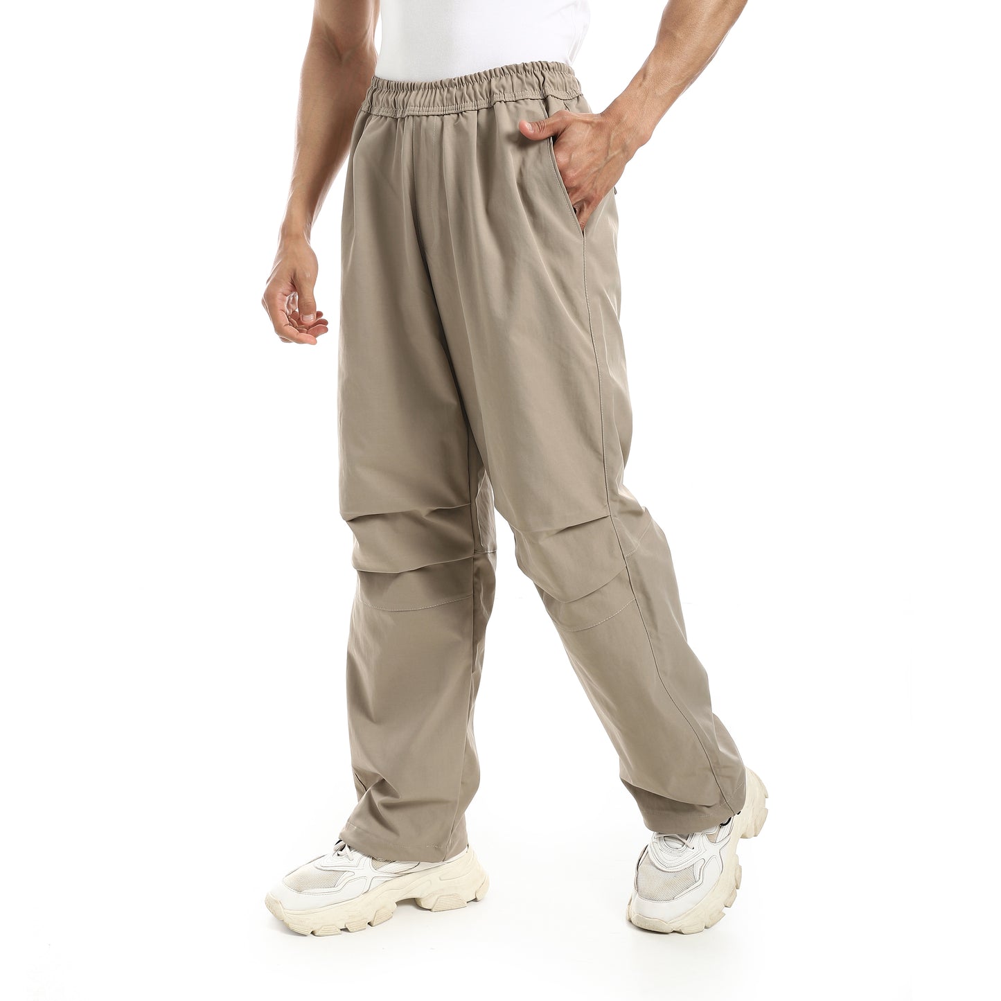 Solid Pattern Gabardine Pants