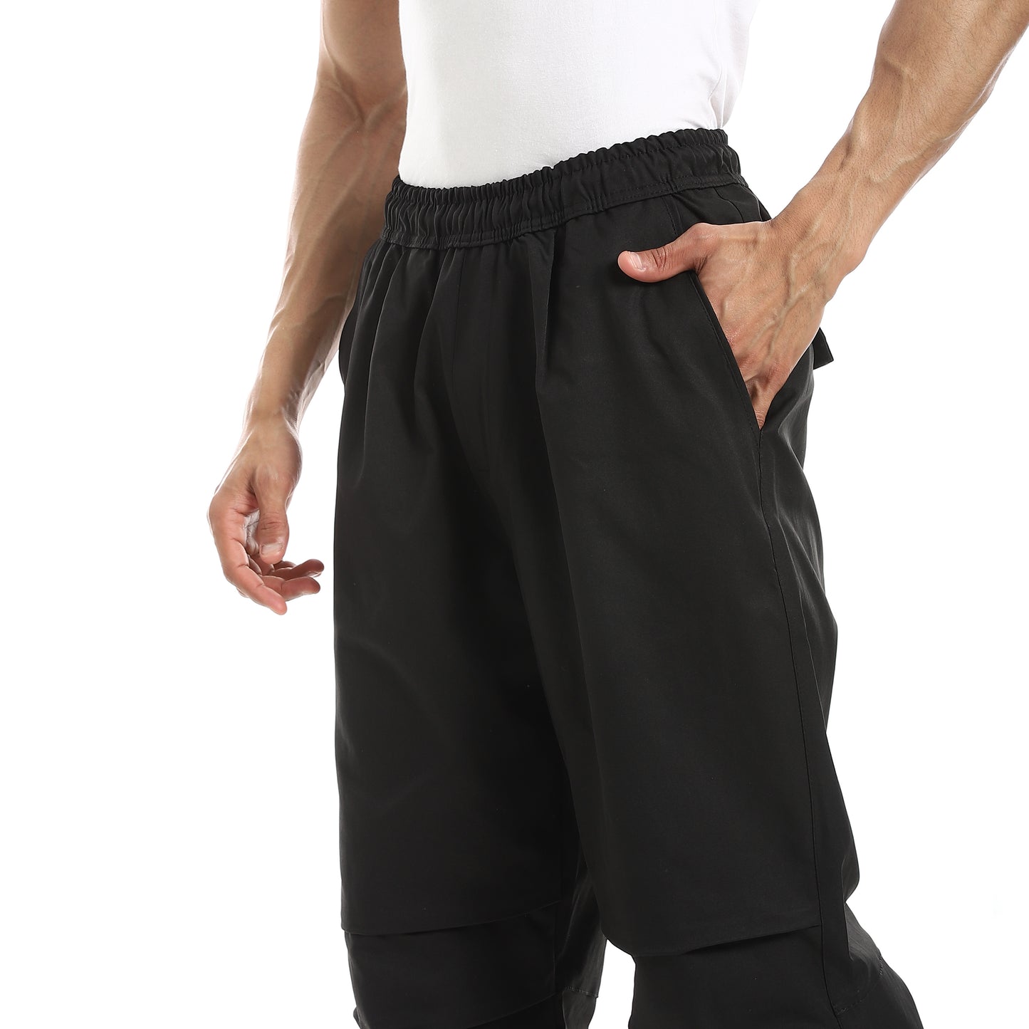 Solid Pattern Gabardine Pants