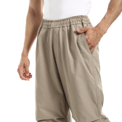 Solid Pattern Gabardine Pants