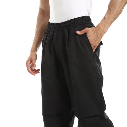 Solid Pattern Gabardine Pants