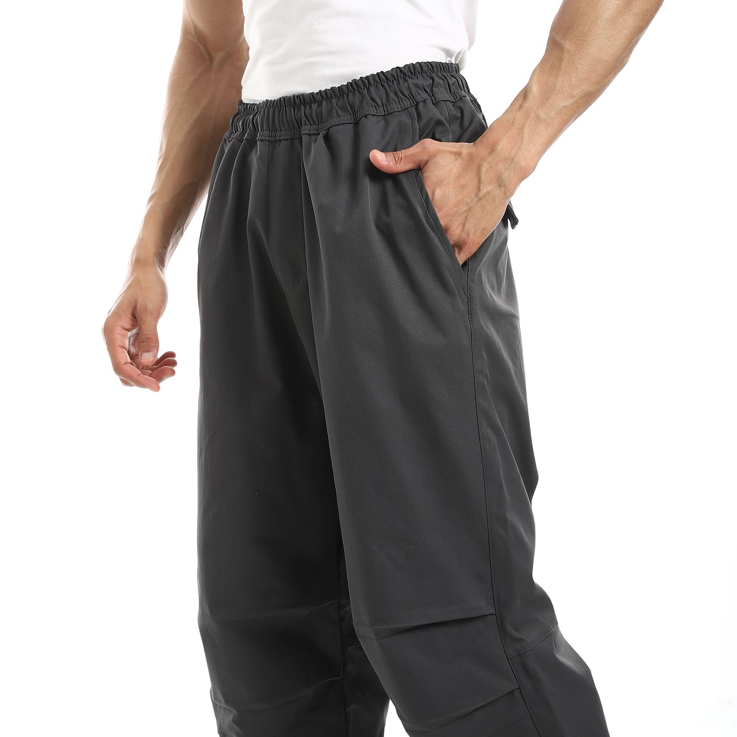 Solid Pattern Gabardine Pants