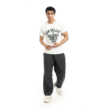Solid Pattern Gabardine Pants