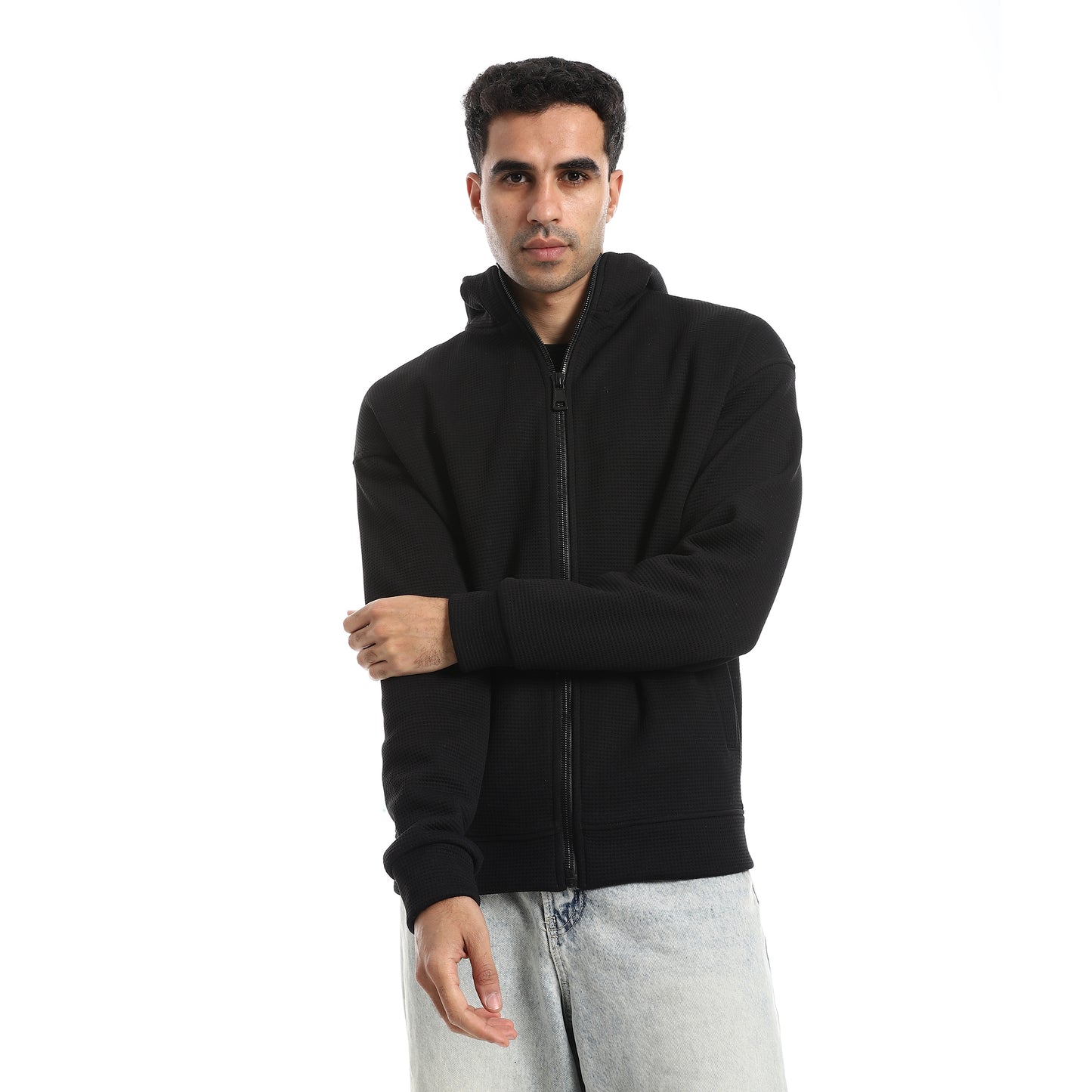 Pique Pattern Sweatshirt