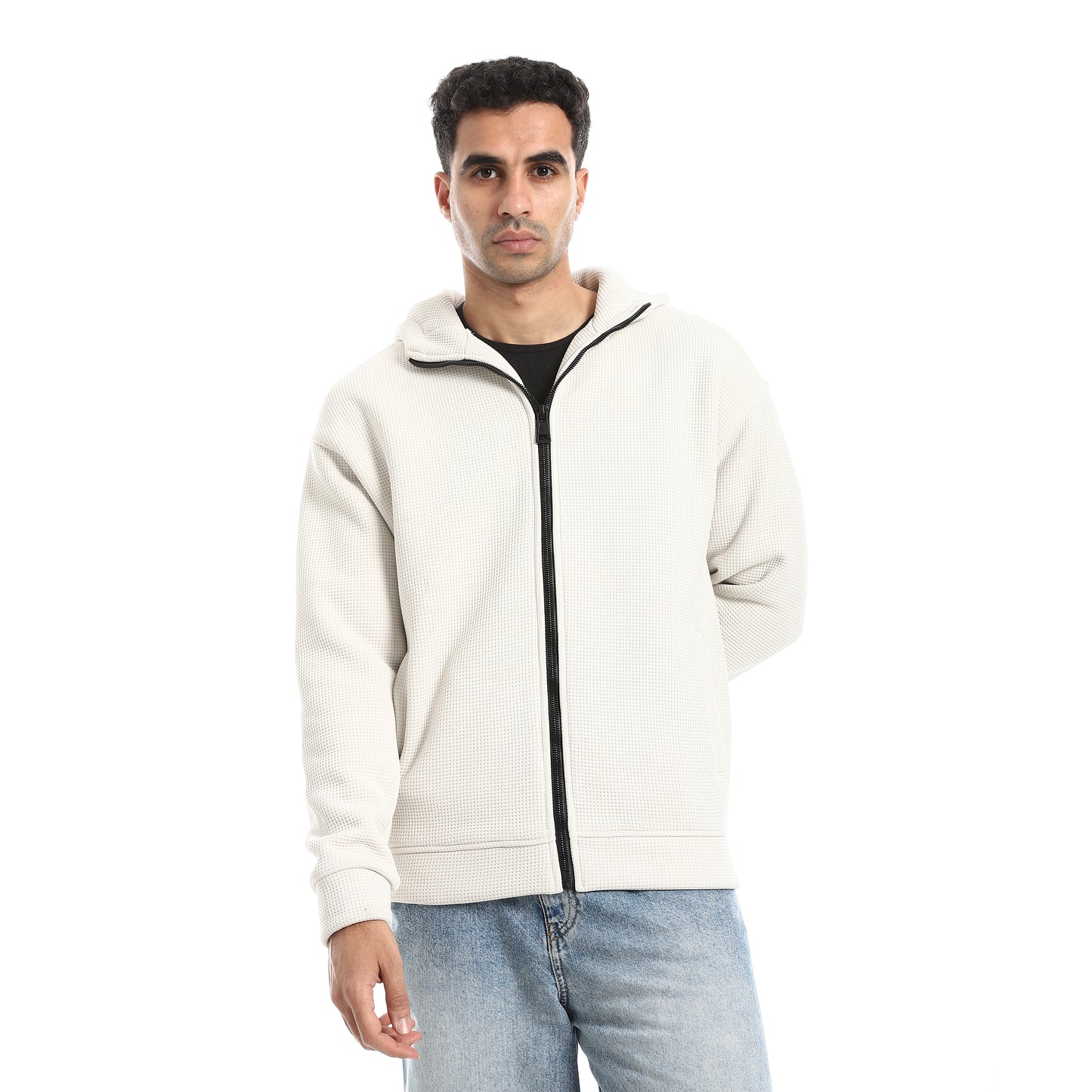 Pique Pattern Sweatshirt
