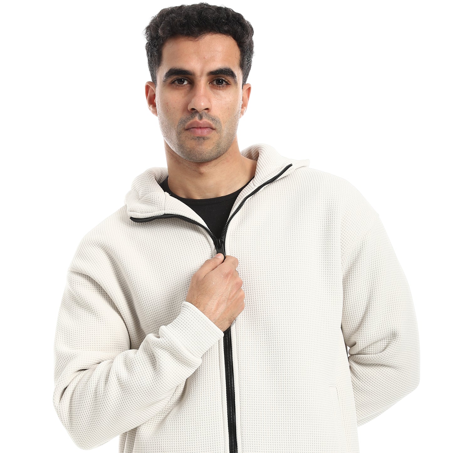Pique Pattern Sweatshirt