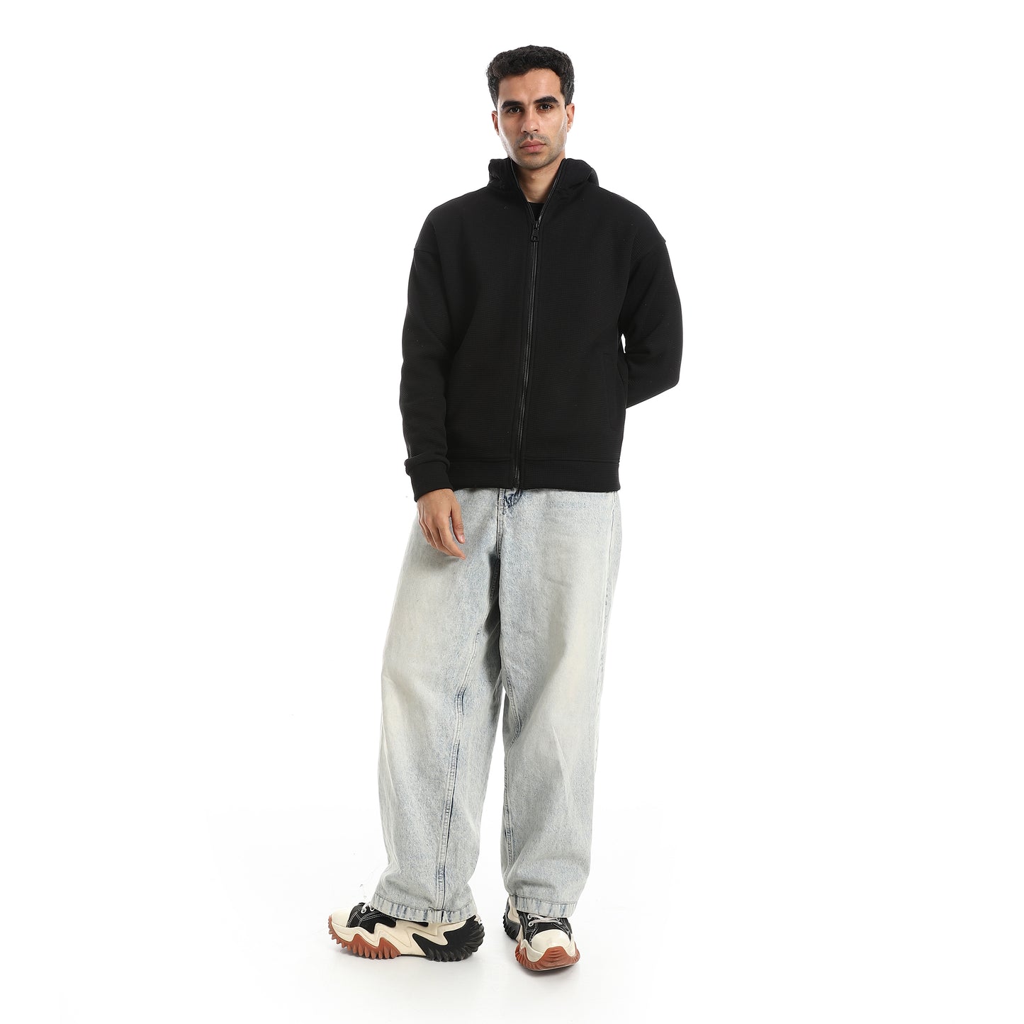 Pique Pattern Sweatshirt
