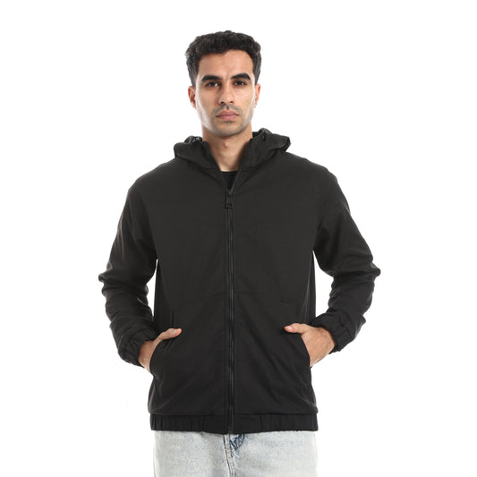 Gabardine Jacket With Two Pockets