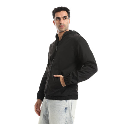Gabardine Jacket With Two Pockets