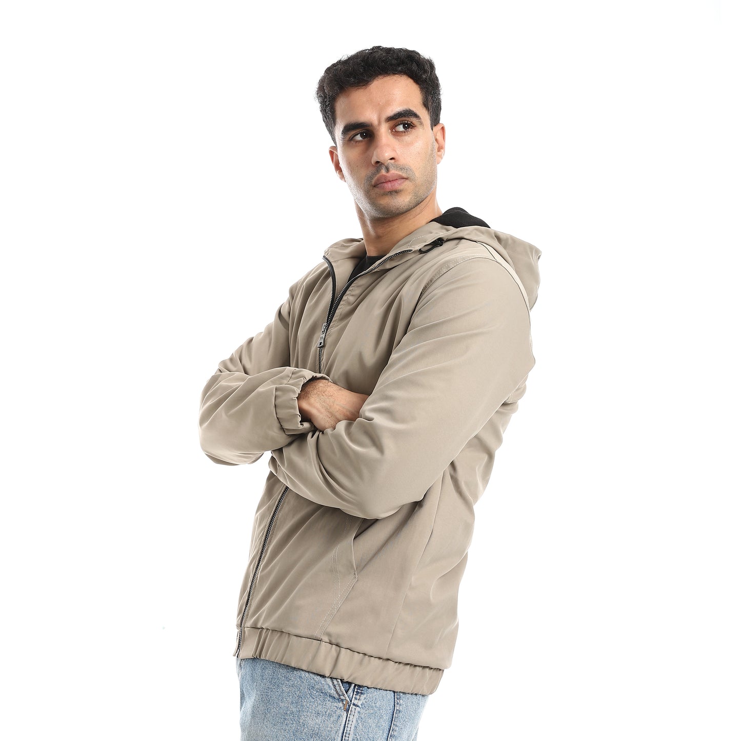 Gabardine Jacket With Two Pockets