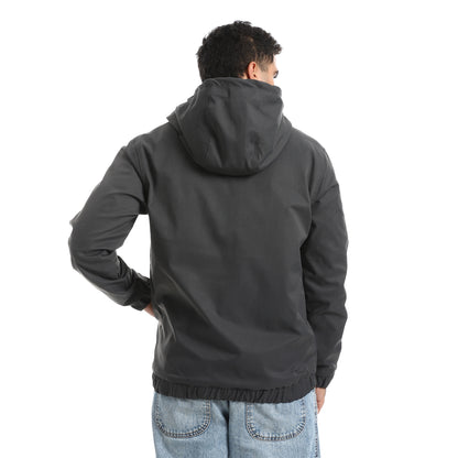 Gabardine Jacket With Two Pockets
