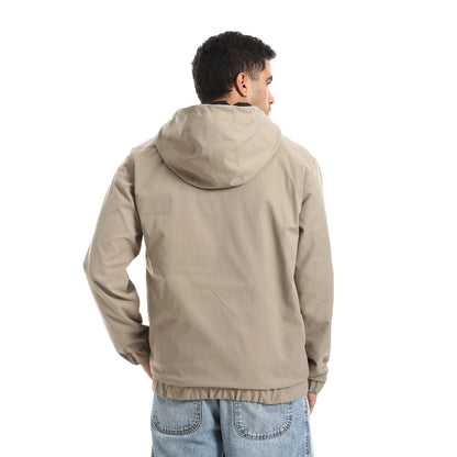 Gabardine Jacket With Two Pockets