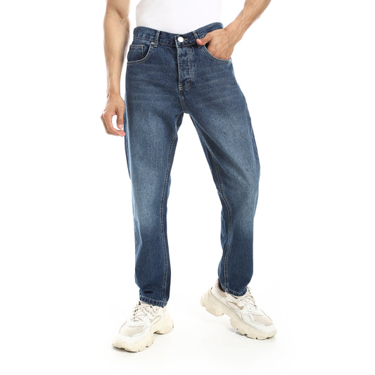Denim Blue Straight Leg Jeans