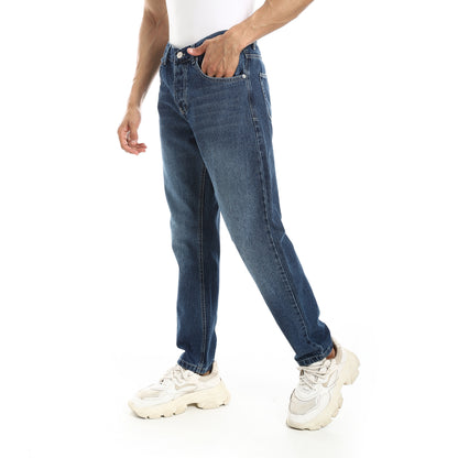 Denim Blue Straight Leg Jeans