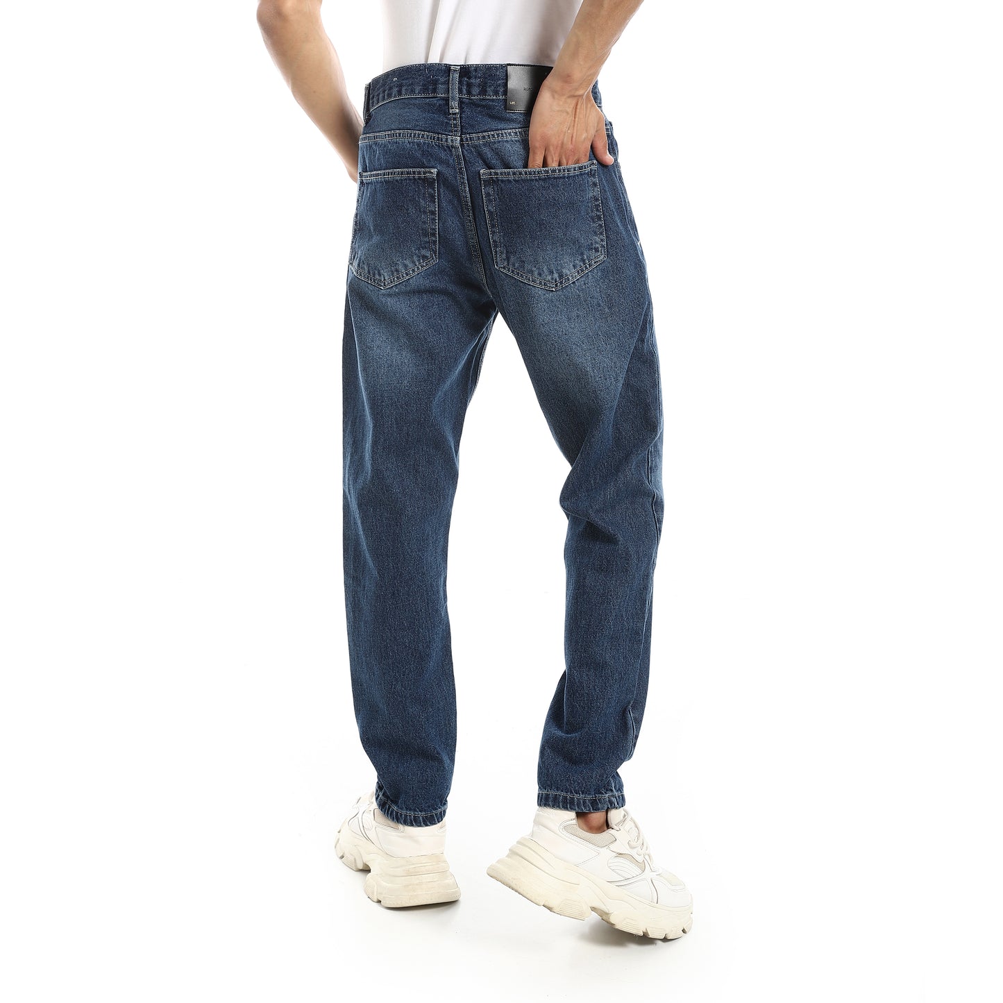 Denim Blue Straight Leg Jeans